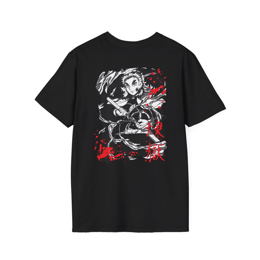 Rengoku Crimson Flame Black T-Shirt